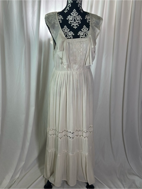 Mossimo Supply Co. Dresses & Skirts - Mossimo Supply Co. Ivory Lace-Trim Maxi Dress NWOT
